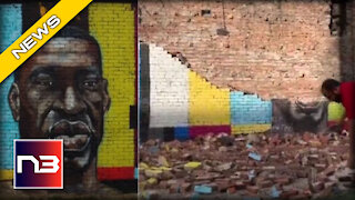 Act of God DESTROYS George Floyd Mural in Ohio - Twitter Users React