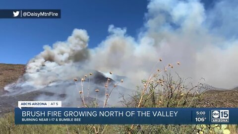 Bumble Bee Fire burns north of the Valley