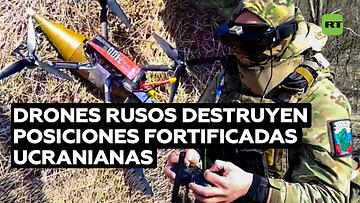 Drones rusos destruyen posiciones fortificadas ucranianas en Zaporozhie