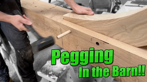 Draw bore Tenon joint on the Braces - Green Oak framing