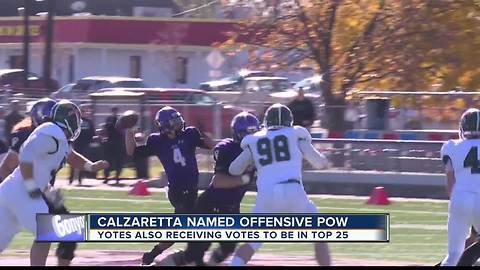 Yotes RB Nick Calzaretta was named Offensive POW