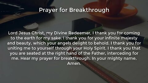 Prayer for Breakthrough (Powerful Prayer for Favor and Breakthrough)