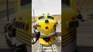 Train VS Ford Raptor – BeamNG Drive #shorts