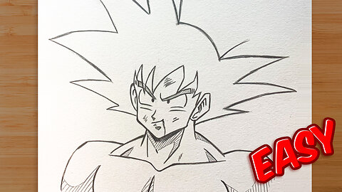 How to Draw Goku from Dragon Ball Step by Step with Pencil ✏️📈