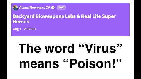 The word “Virus” means “Poison!”