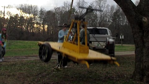 100th Rumble Video! Railroad Handcar Falling Out Of A Tree In Slow Motion 3 Camera Angles