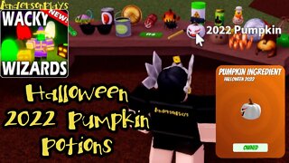 AndersonPlays Roblox wacky wizards 🎃halloween🎃 - How to Get Pumpkin 2022 + Pumpkin 2022 Potions