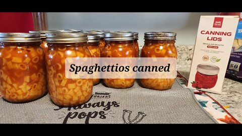 REBEL CANNING Spaghettios Not USDA approved. #canning #spaghetti