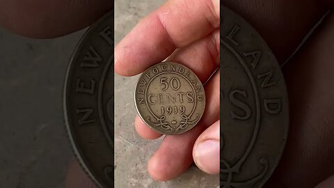 50 Cent Newfoundland Silver Coin Issued Before Canada Union, Overly Excited Overview