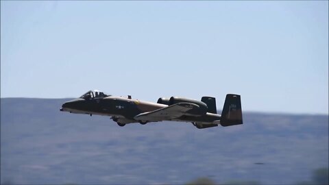 A-10C Thunderbolt II Demonstration Team performing at the Sentry Eagle and Open House Airshow