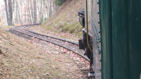 Riding A Train Rolling Around The Curves On The Mountain At Tweetsie Railroad