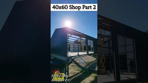 40x60 shop part 2.. roofing next! #shoplife #shop #workshop #autoshop