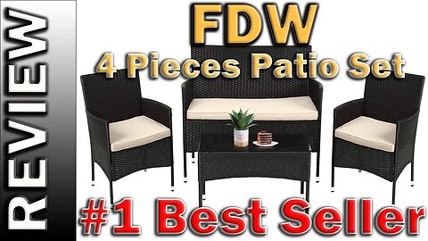 Best Review - FDW Patio Furniture Set 4 Pieces Outdoor Rattan Chair Wicker Sofa Garden Bistro Sets