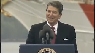 WOW. Reagan at 77 Vs Biden at 78 At Coast Guard Commencement
