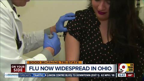Flu is now widespread in Ohio, a month earlier than last year
