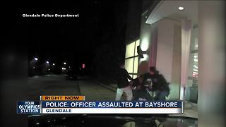 Video shows moment after officer gets punched