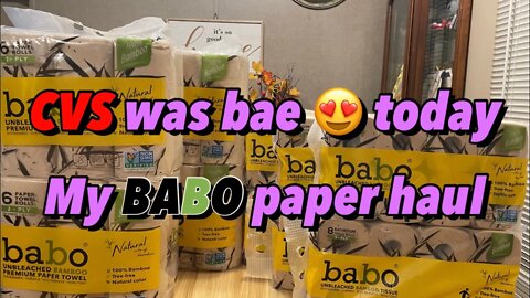 My BABO paper haul | CVS was bae #couponingwithdee #cvs