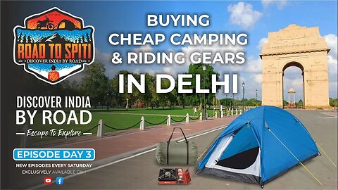 Buying Camping Gears in Delhi | Road to Spiti Day 3 | Rynox Base Layer | Air Seat | Bajaj Dominar400