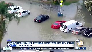 Water main breaks causing legal issues for city