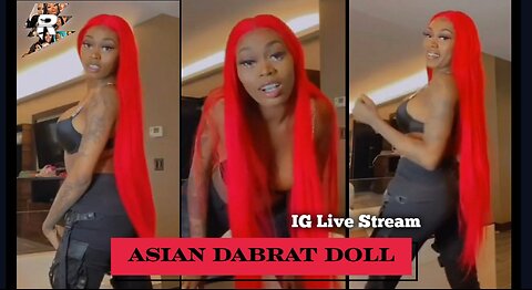 Asian Dabrat Doll twerking wearing bra & pants