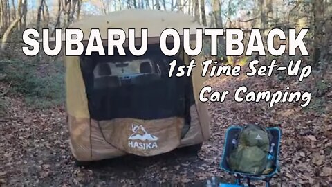 Car Camping - Subaru Outback - Solo Overnight - Simple Setup - 1st Time