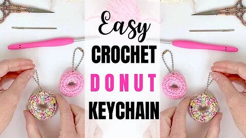 Crochet Mini Donut Keychain