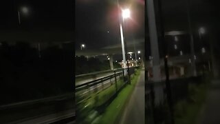 Bike path under motorway interchange