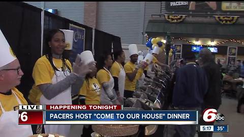 Pacers host 20th Come To Our House Thanksgiving Dinner at Banker's Life Fiedlhouse