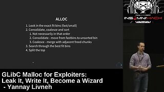 GLibC Malloc for Exploiters Leak It, Write It, Become a Wizard Yannay Livneh