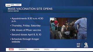 Cintas Center opens as mass vaccination site Thursday