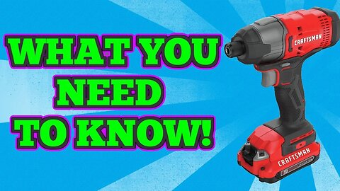 What To Know About This Craftsman Impact Driver, Battery, Charger!