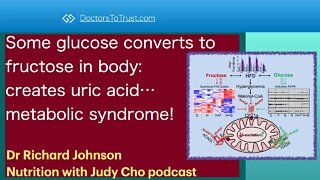 RICHARD JOHNSON 1 | Some glucose converts to fructose in body: creates uric acid…metabolic syndrome!