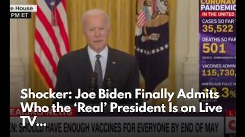 Shocker, Joe Biden Finally Admits Who the ‘Real’ President Is on Live TV