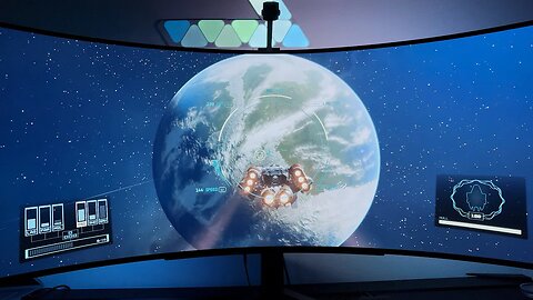 Starfield is such a BIG game and looks BEAUTIFUL on a LG 45GR95QE! OLED UltraWide Gaming Monitor