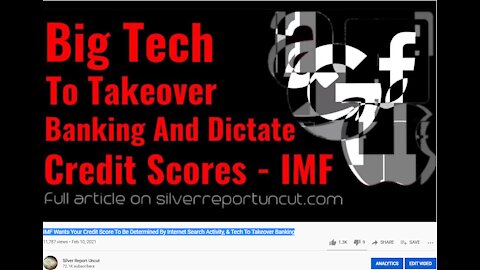 IMF Wants Your Credit Score To Be Determined By Internet Search Activity, & Tech To Takeover Banking