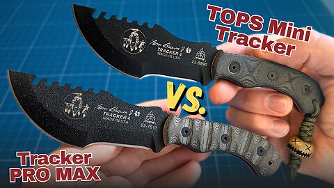 TOPS T4 Mini Tracker - Tom Brown Survival Knife with 1095 Carbon Steel & Black Linen RMT Micarta