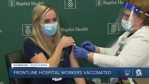 Bethesda Hospital nurse who was born there receives COVID-19 vaccine