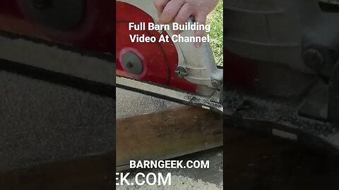 Cutting Knee Braces/Timber Frame Barn Build