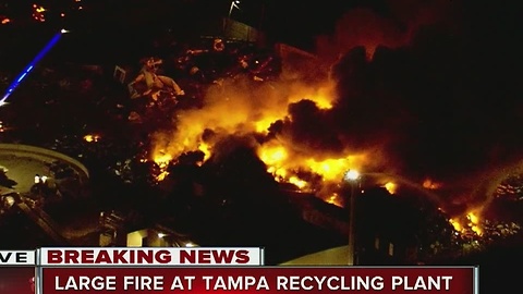 2-Alarm fire burning near Port of Tampa