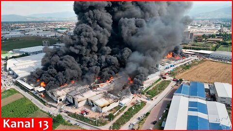 Strong fire occurs in two factories in Turkiye’s Bursa city – No loss of life reported