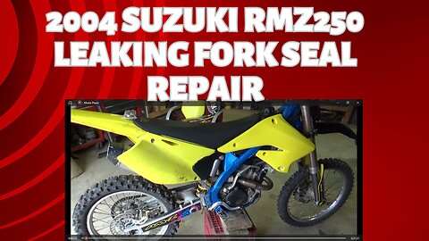 2004 suzuki RMZ250 fork seal cleaning hack