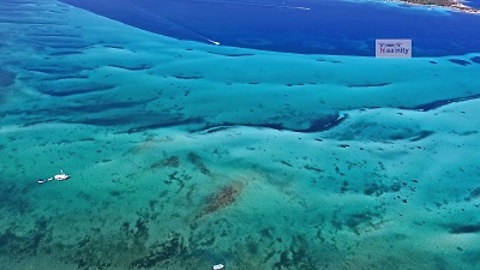Drone soars above sea of "frozen" waves