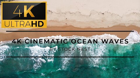 FREE STOCK FOOTAGE | 4K CINEMATIC STOCK OCEAN WAVE DRONE FOOTAGE