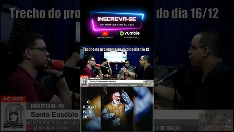 Fui criticado, e agora? Programa todas as segundas as 19h30 #podcast #jesus #catolico #igreja #maria