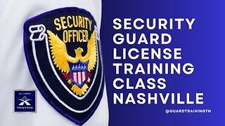 @guardtrainingtn Alliance Training and Testing Security Guard License Training Class Nashville Tn