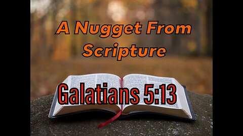 A Nugget From Scripture | Galatians 5:13 | Liberty Is Not A License