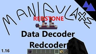 Manipulate Redstone - Data Decoder Redcoder 1.20