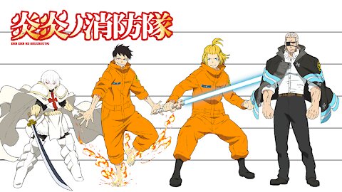 Fire Force | Characters Height Comparison