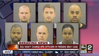 Department of Justice won't charge officers accused in Freddie Gray death