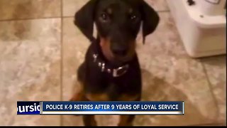 Police K-9 retires after 9 years of loyal service